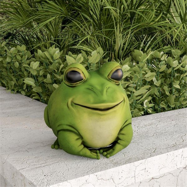 Pure Garden Frog Statue-Resin Chubby Animal Figurine for Outdoor Lawn & Garden Decor 50-LG1096